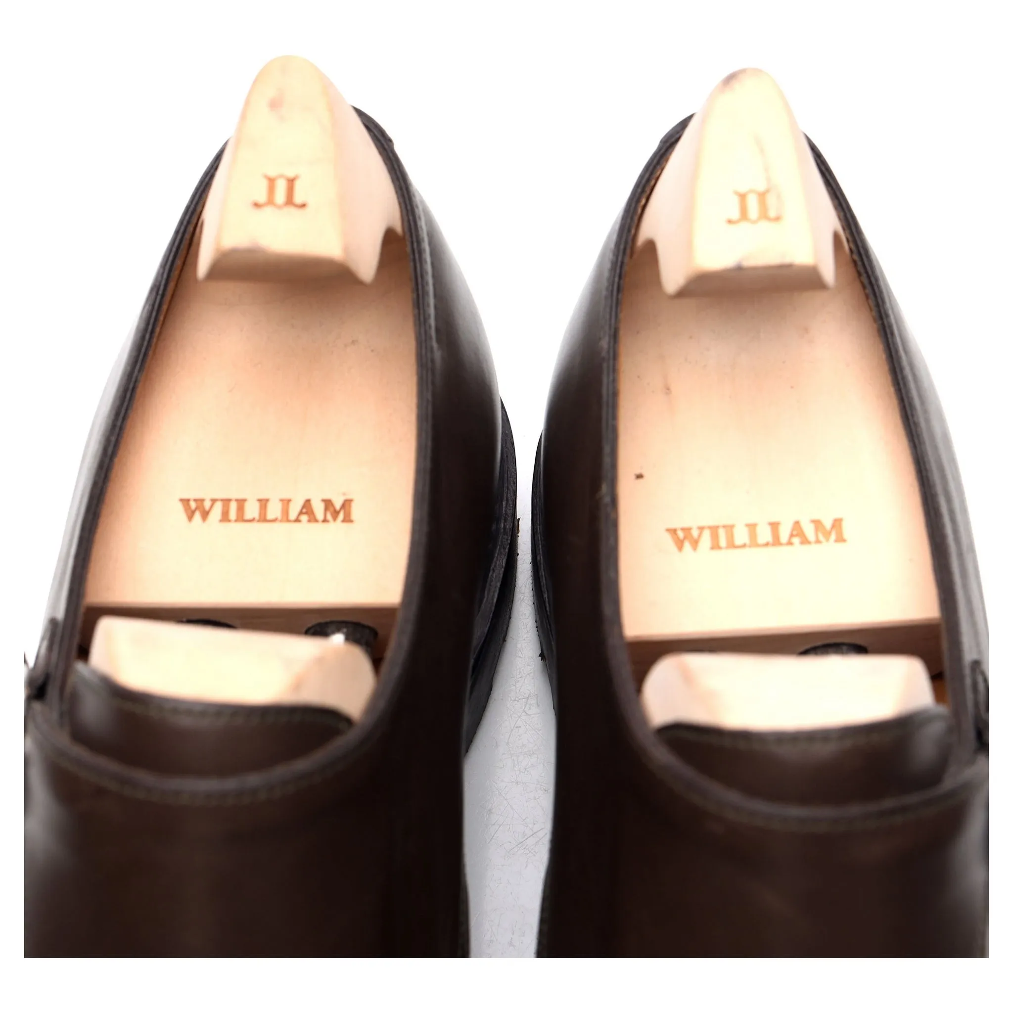 'William' Brown Leather Double Monk Strap UK 10 E
