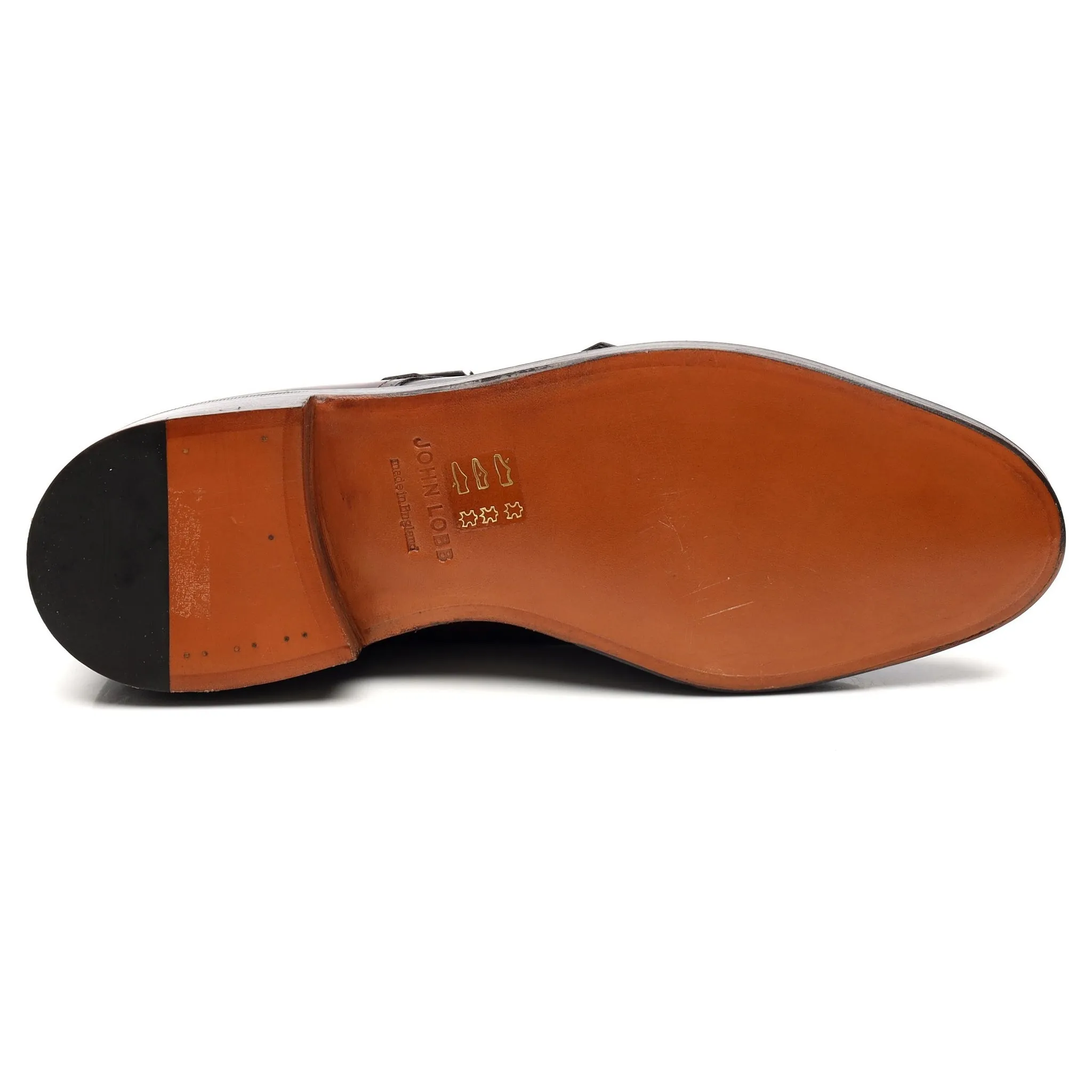 'William' Dark Brown Museum Leather Double Monk Strap UK 6.5 E