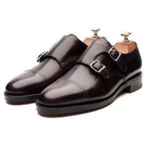 'William' Dark Brown Museum Leather Double Monk Strap UK 6.5 E