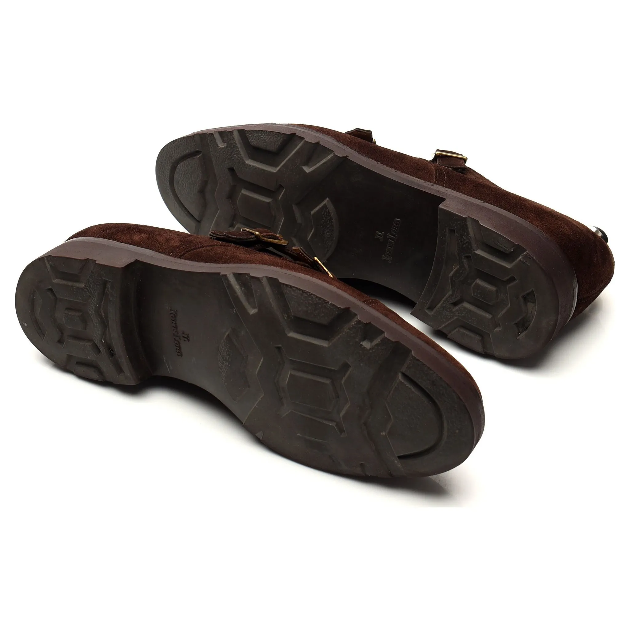'William' Dark Brown Suede Double Monk Strap UK 7 E
