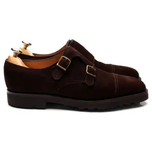 'William' Dark Brown Suede Double Monk Strap UK 7 E