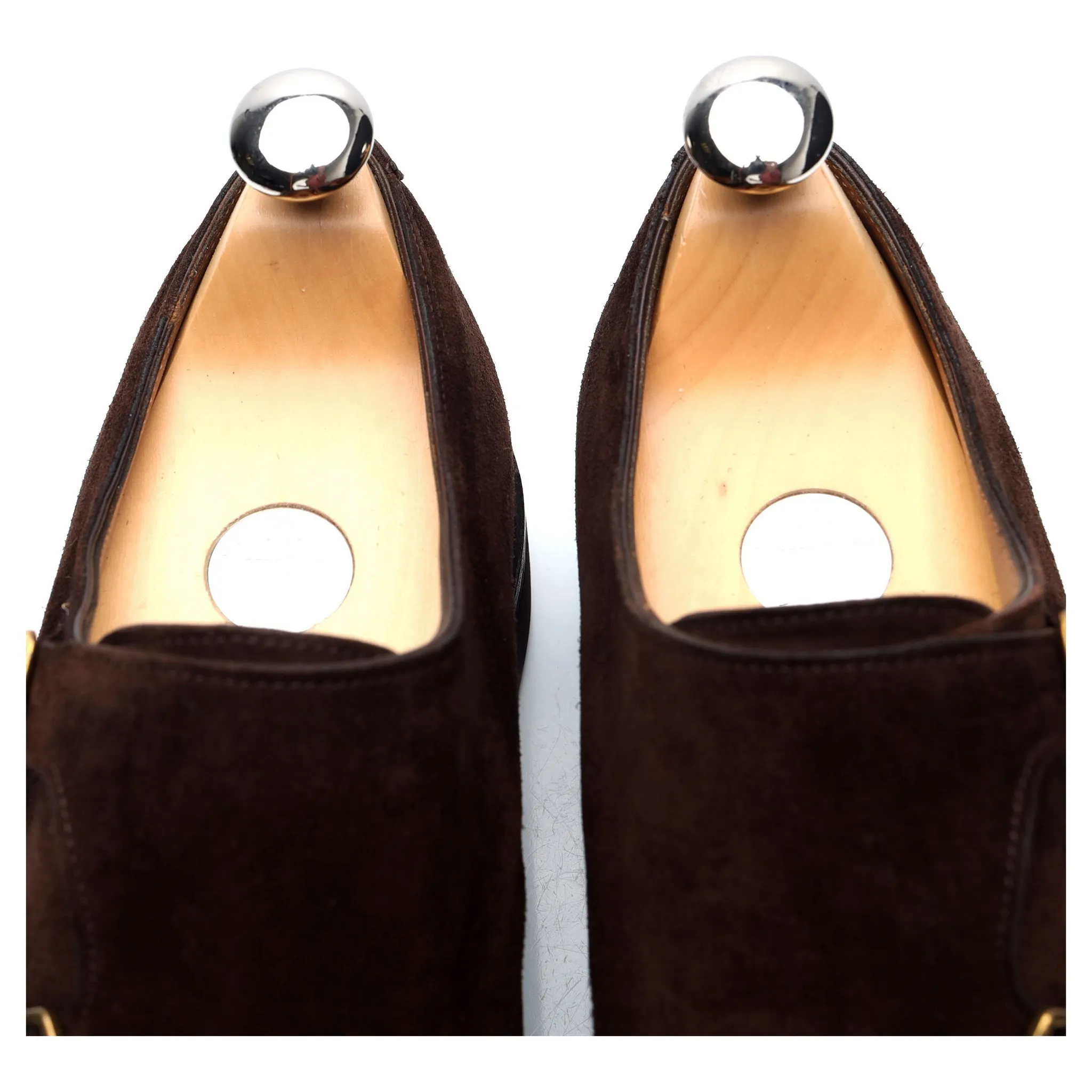 'William' Dark Brown Suede Double Monk Strap UK 7 E