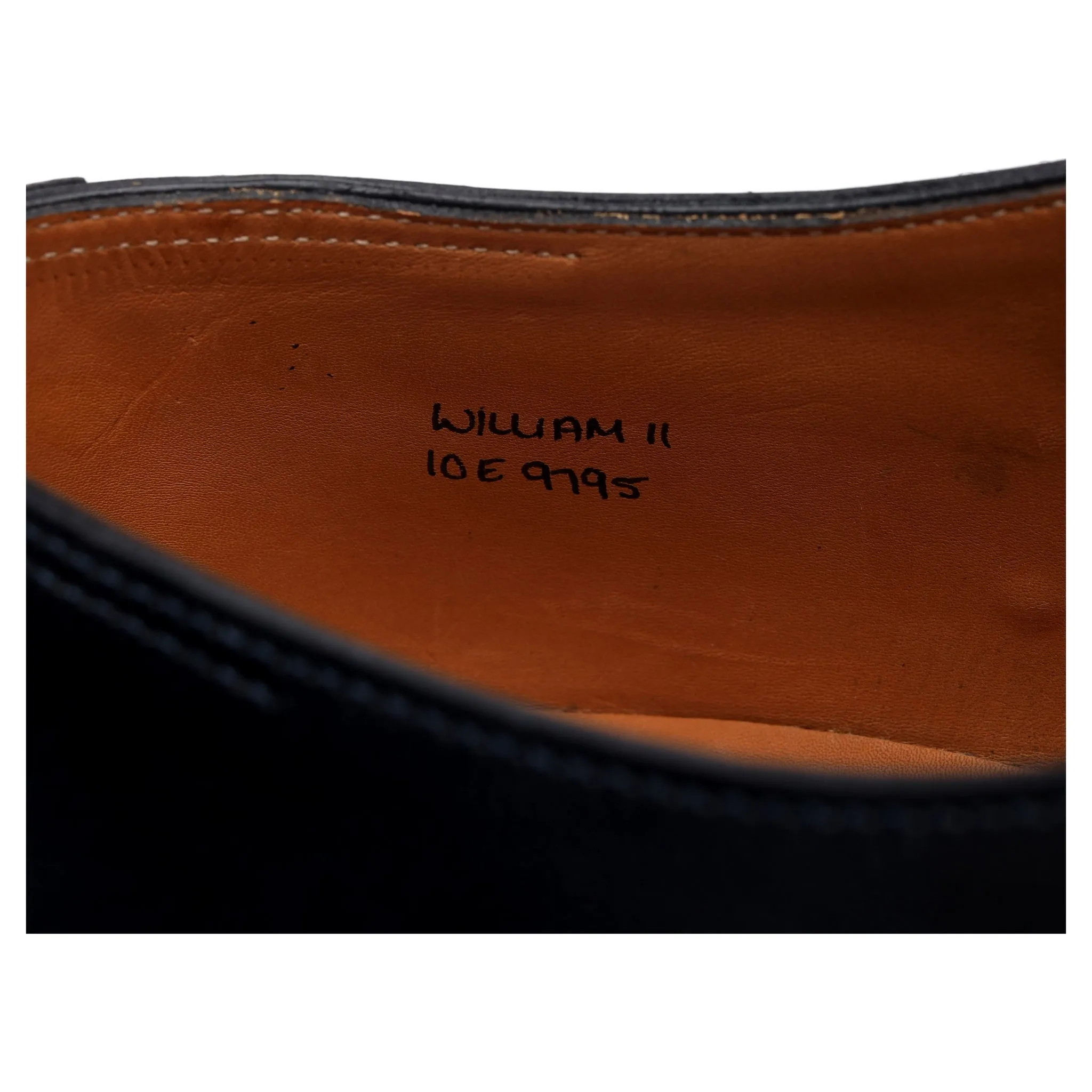 'William ll' Navy Blue Leather Double Monk Strap UK 10 E