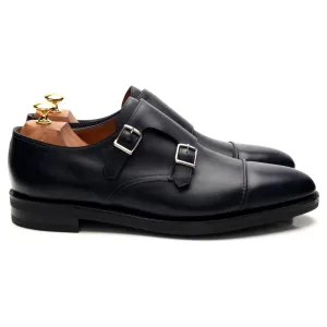 'William ll' Navy Blue Leather Double Monk Strap UK 10 E