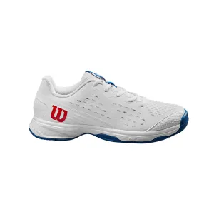 Wilson Rush Pro Junior Tennis Shoe (White/Blue)