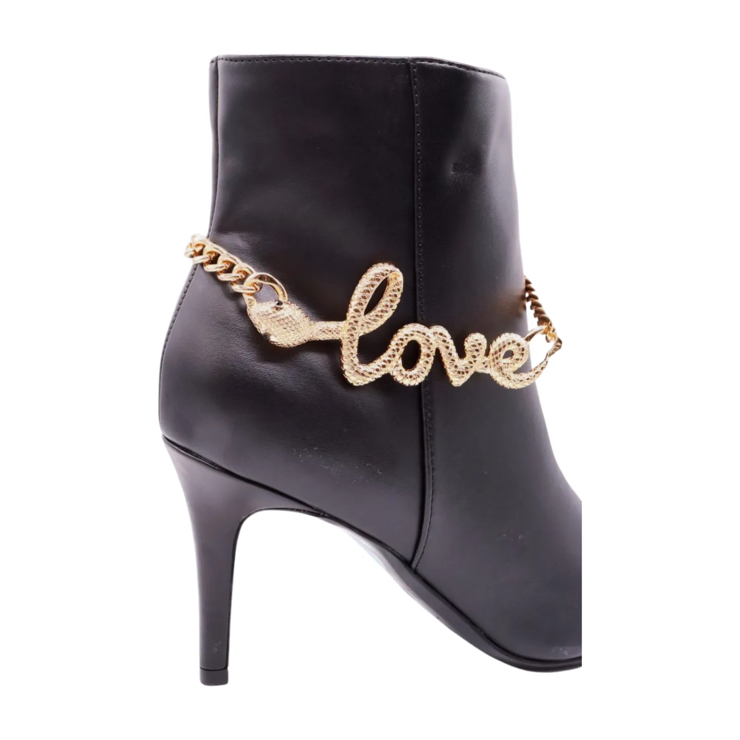 Women Gold Metal Boot Chain Bracelet Shoe LOVE Snake Charm