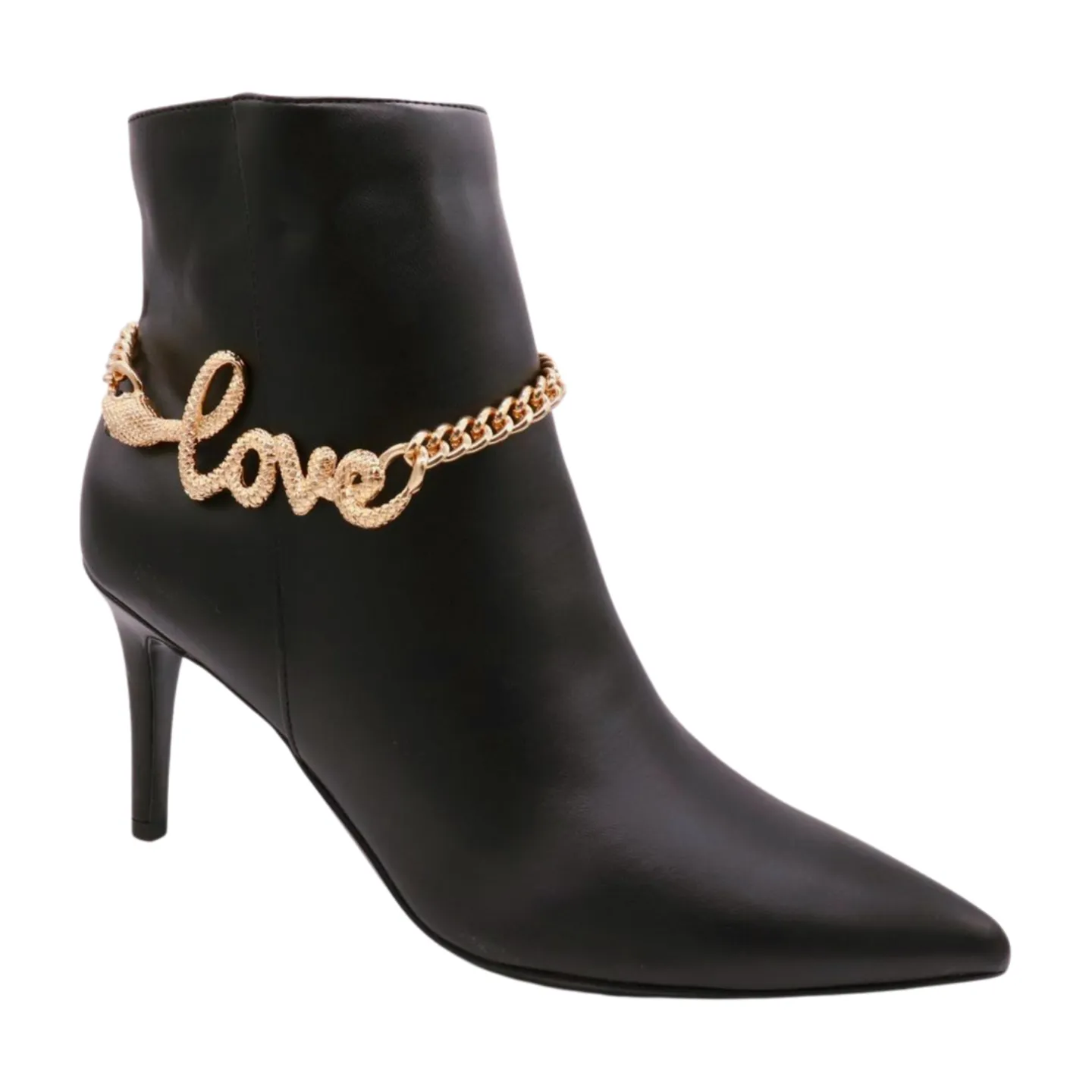 Women Gold Metal Boot Chain Bracelet Shoe LOVE Snake Charm