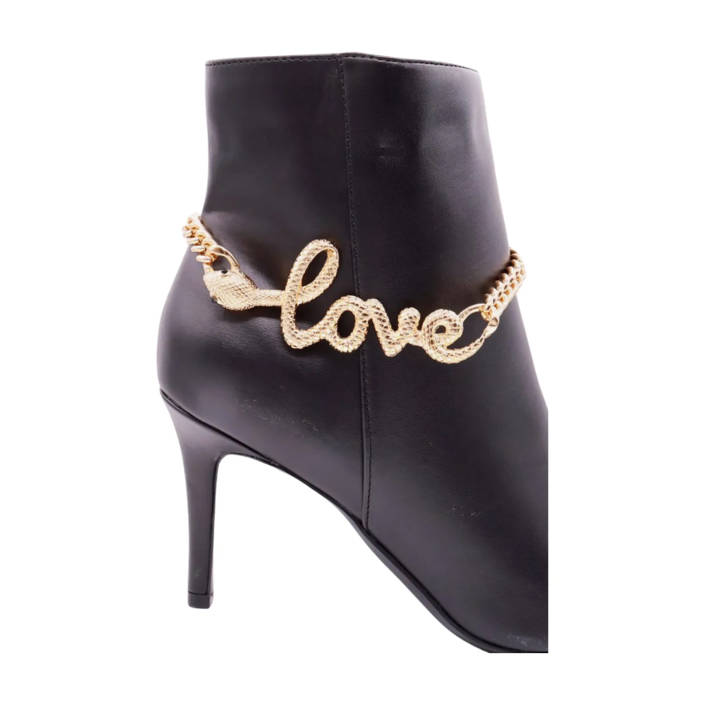 Women Gold Metal Boot Chain Bracelet Shoe LOVE Snake Charm