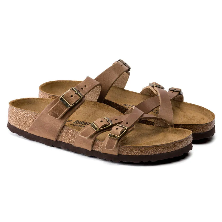 Women's Birkenstock | Franca Natural Oiled Leather Sandal | Brown
