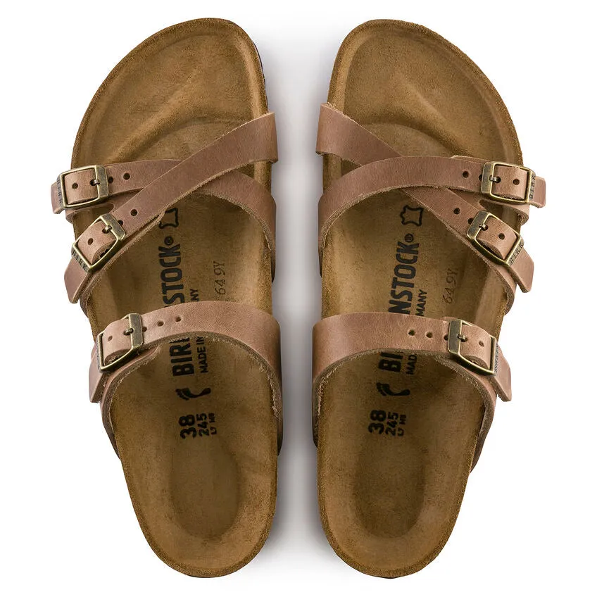 Women's Birkenstock | Franca Natural Oiled Leather Sandal | Brown
