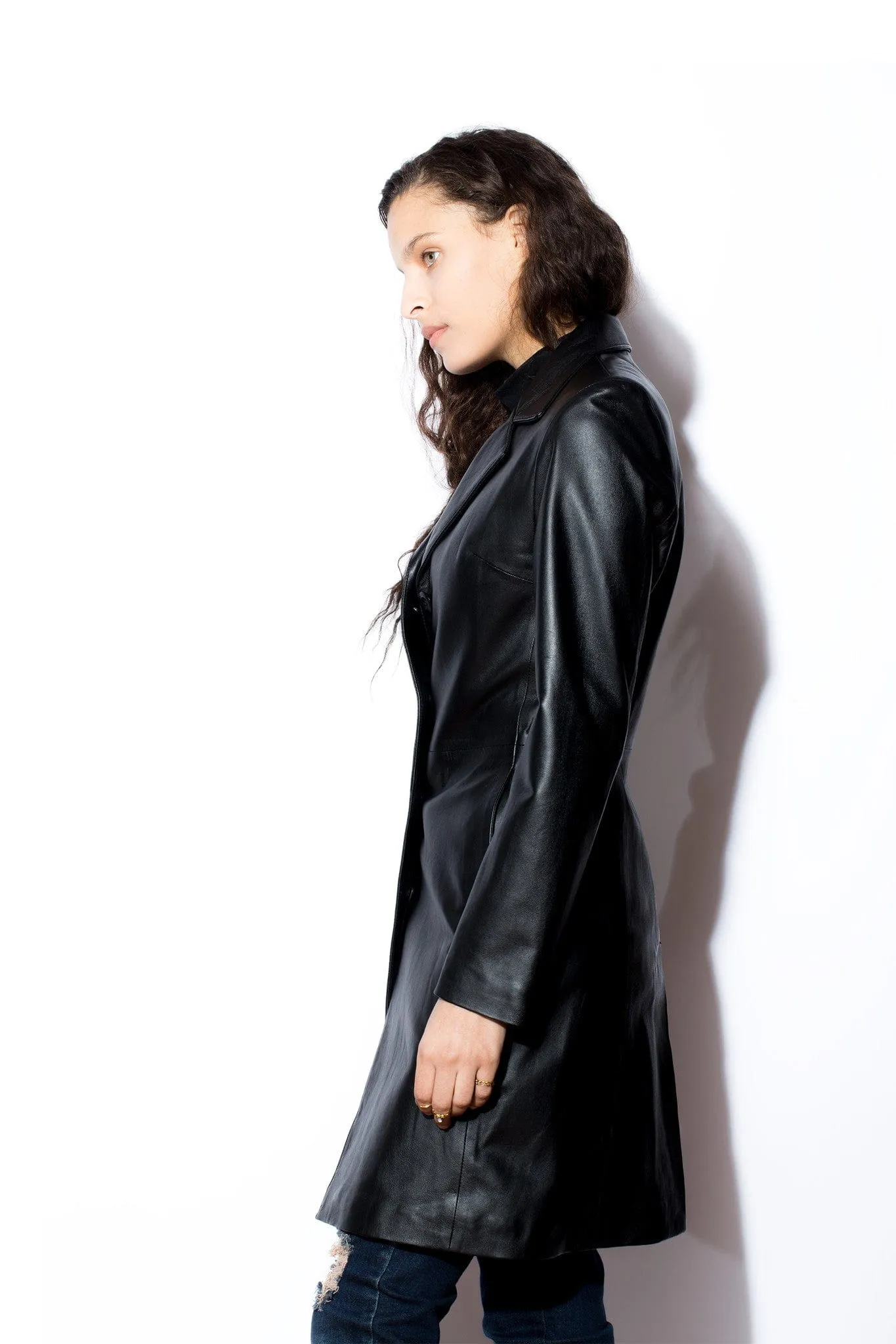 Women's West Coast Leather 4 Button 7/8's Coat