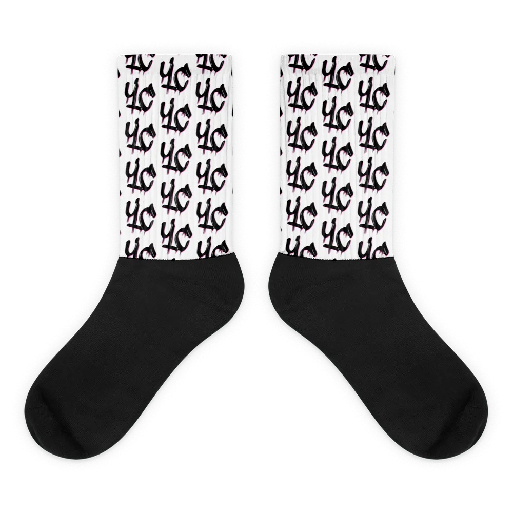 YC Black/Pink Socks